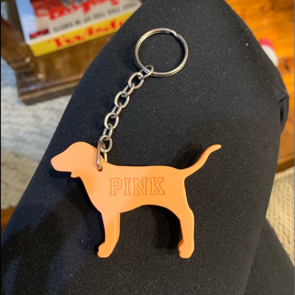 VS Pink Dog Keychain